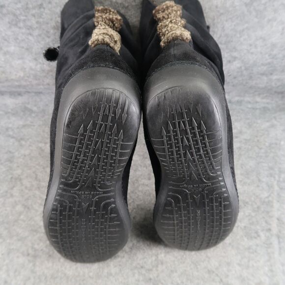 Stuart Weitzman Shoes Womens 7.5 Slouch Boot Short Leather Pull On Black Classic - Picture 10 of 16